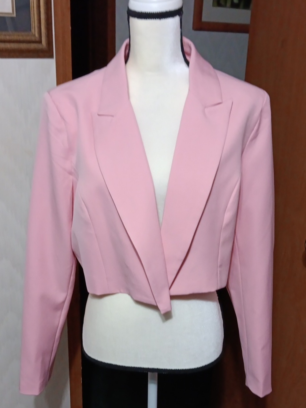 Fashion Nova Blush Pink Cropped Blazer